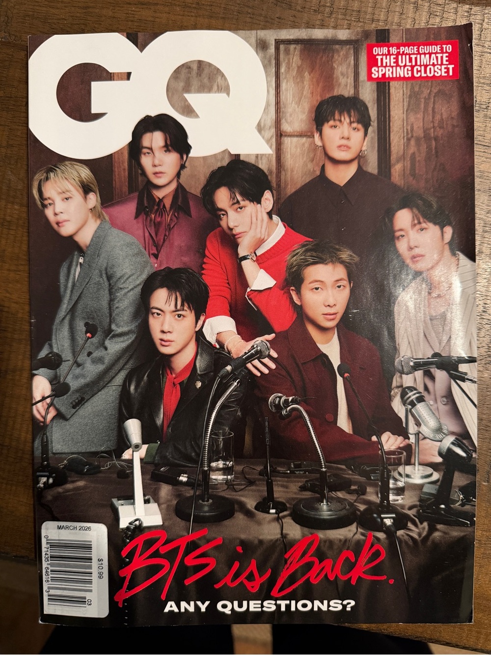 GQ Magazine March 2026 BTS Cover